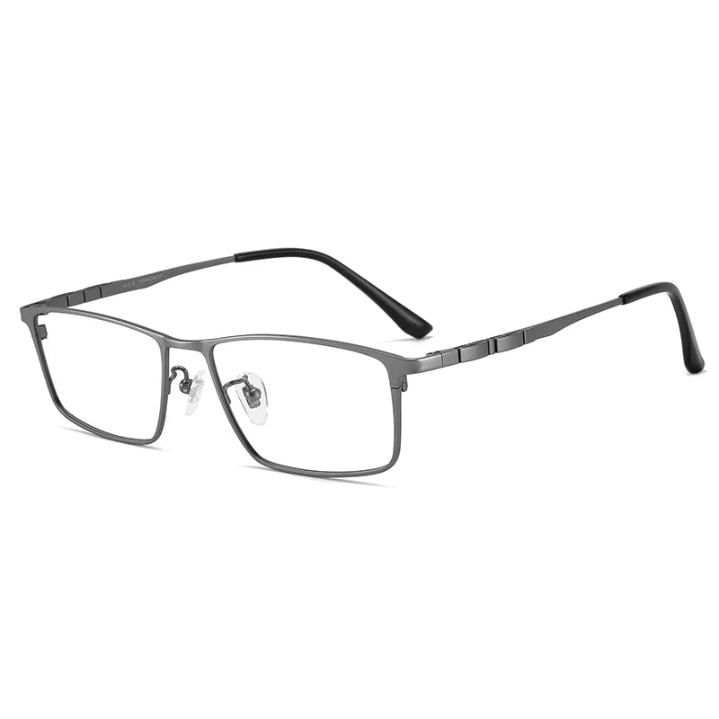 Bclear Men's Full Rim Square Titanium Eyeglasses 85002