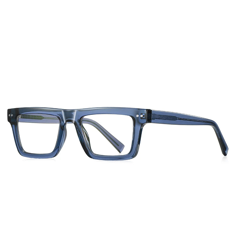 Reven Jate Unisex Full Rim Square Brow Line Tr 90 Alloy Eyeglasses 662196
