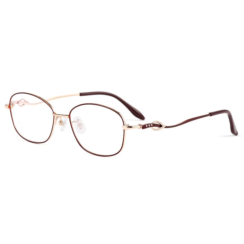 Hotony Women's Full Rim Oval Square Titanium Eyeglasses 106007