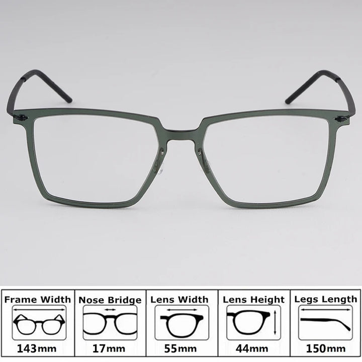 Bobbie Unisex Full Rim Square Acetate Eyeglasses 65-Series