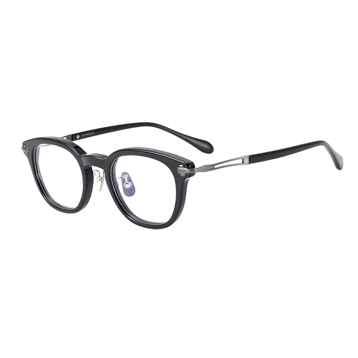 Nobler Unisex Full Rim Square Acetate Titanium Eyeglasses T009 Full Rim Nobler   