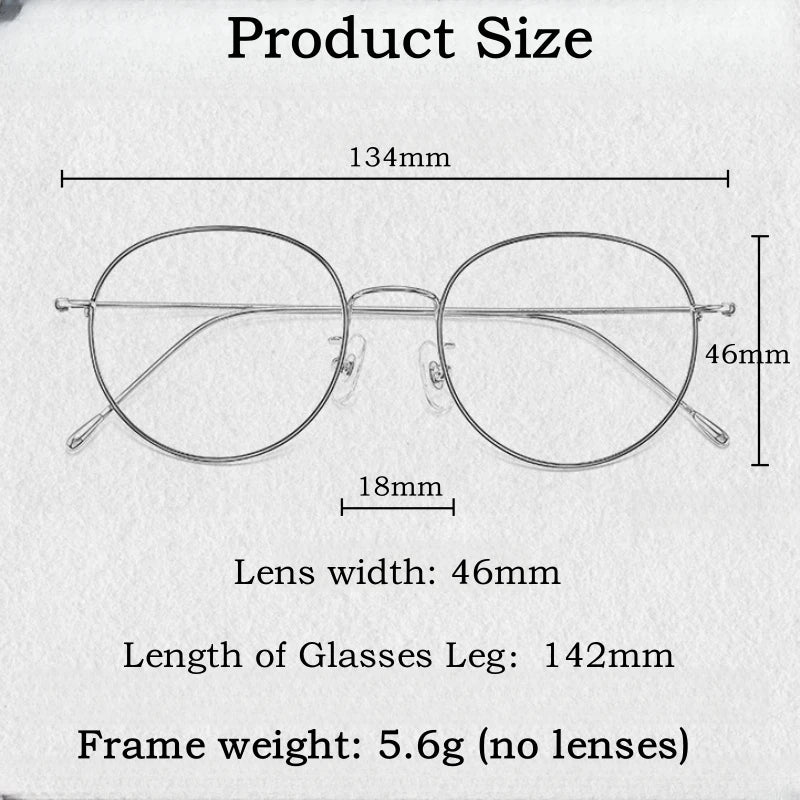 Yimaruili Women's Full Rim Oval Round Titanium Eyeglasses 85187
