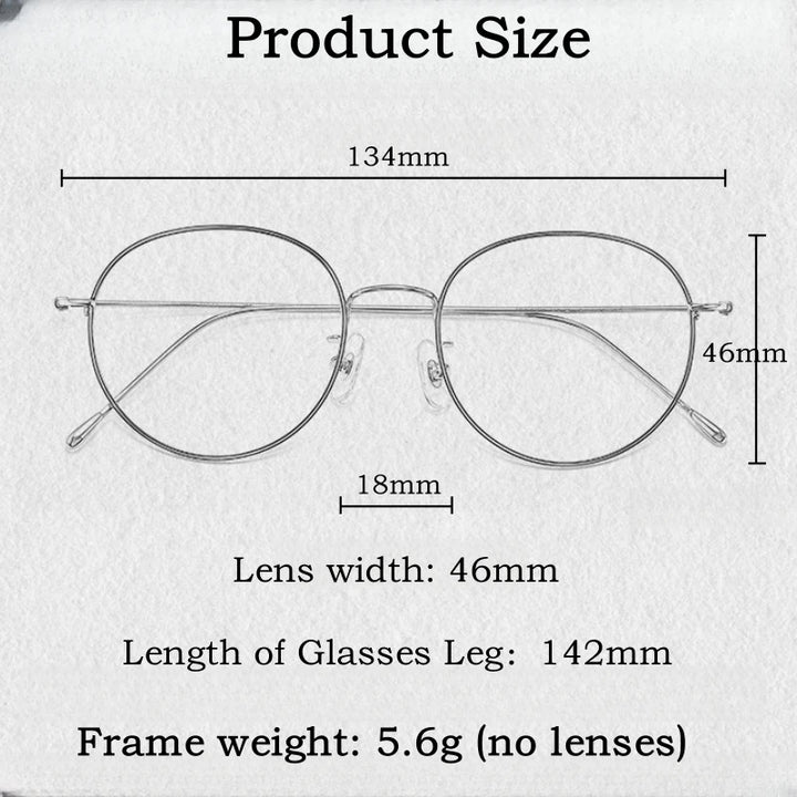 Yimaruili Women's Full Rim Oval Round Titanium Eyeglasses 85187