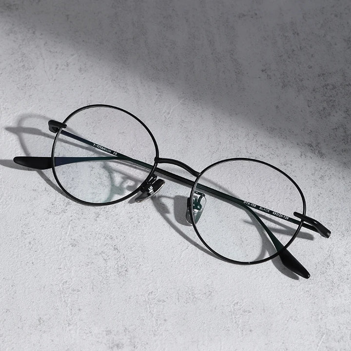 Black Mask Women's Full Rim Oval Round Titanium Eyeglasses 844158