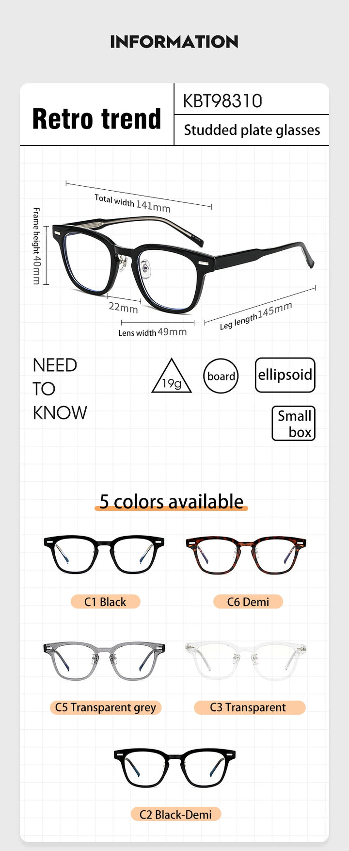 Vicky Unisex Full Rim Square Oval Acetate Reading Glasses 98310