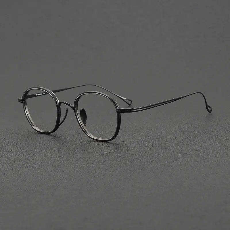 Aror Unisex Full Rim Square Oval Titanium Eyeglasses 12347.