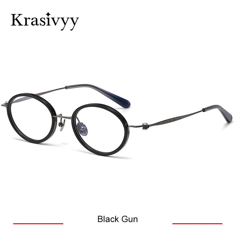 Krasivyy Unisex Full Rim Oval Titanium Prescription Eyeglasses ARLT6907 - view 10