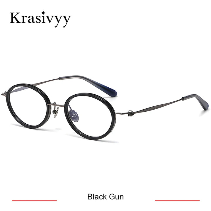 Krasivyy Unisex Full Rim Oval Titanium Prescription Eyeglasses ARLT6907 - view 10