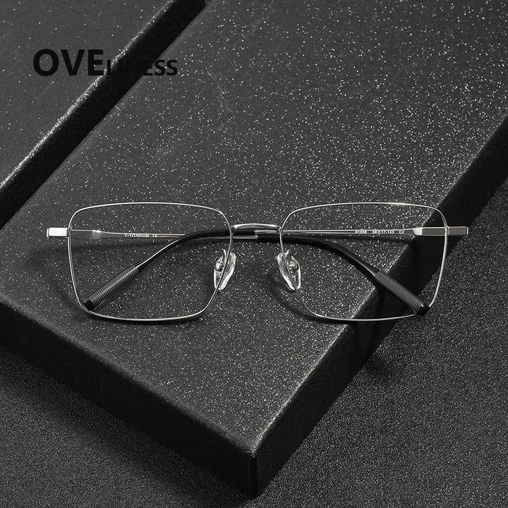 Oveliness Unisex Full Rim Polygon Square Titanium Eyeglasses 581058