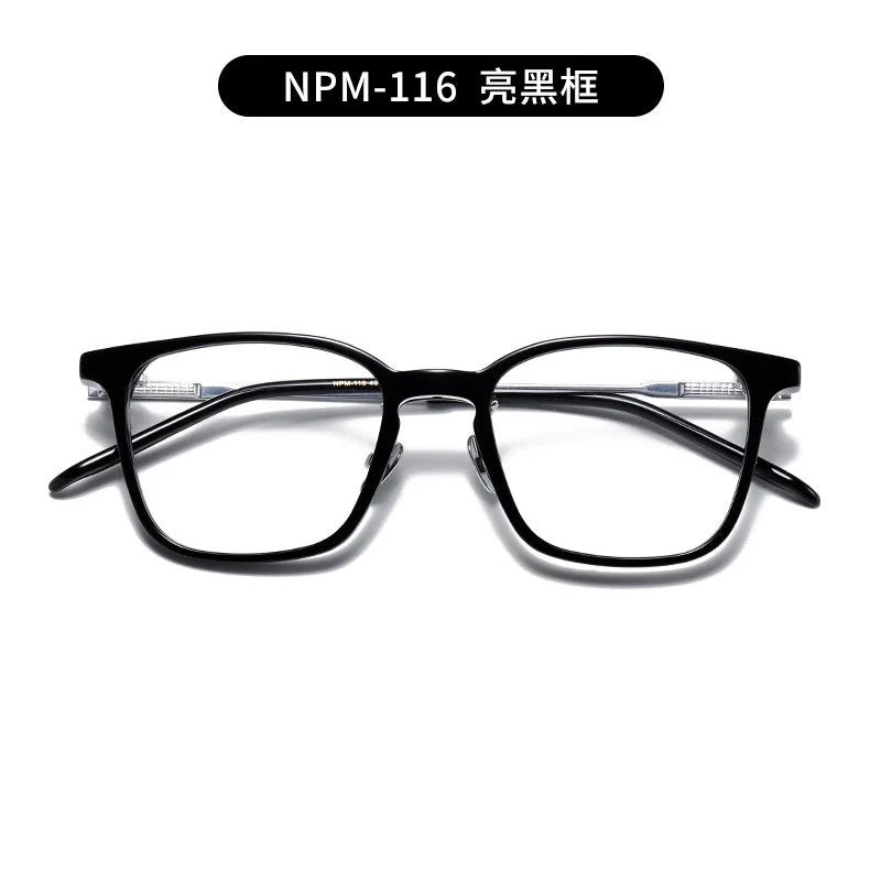 Nobler Unisex Full Rim Square Titanium Acetate Eyeglasses N116 Full Rim Nobler C1  