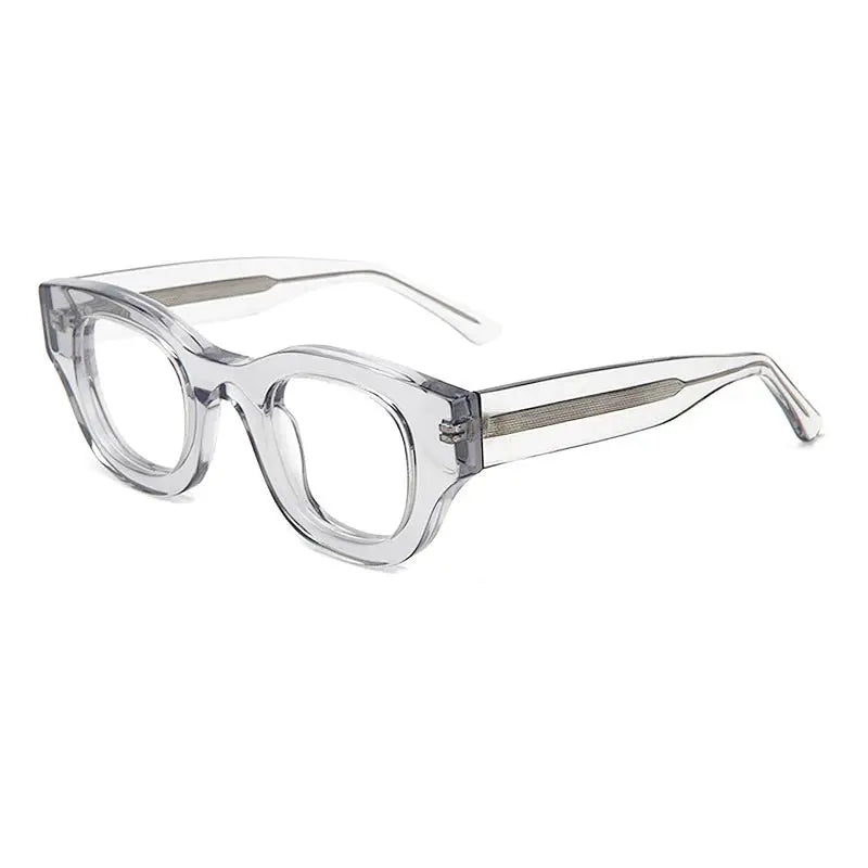 Gatenac Unisex Full Rim Square Thick Acetate Eyeglasses 237043 FuzWeb