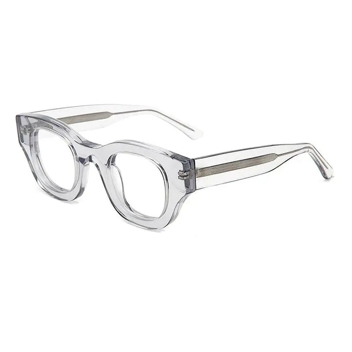 Gatenac Unisex Full Rim Square Thick Acetate Eyeglasses 237043 FuzWeb