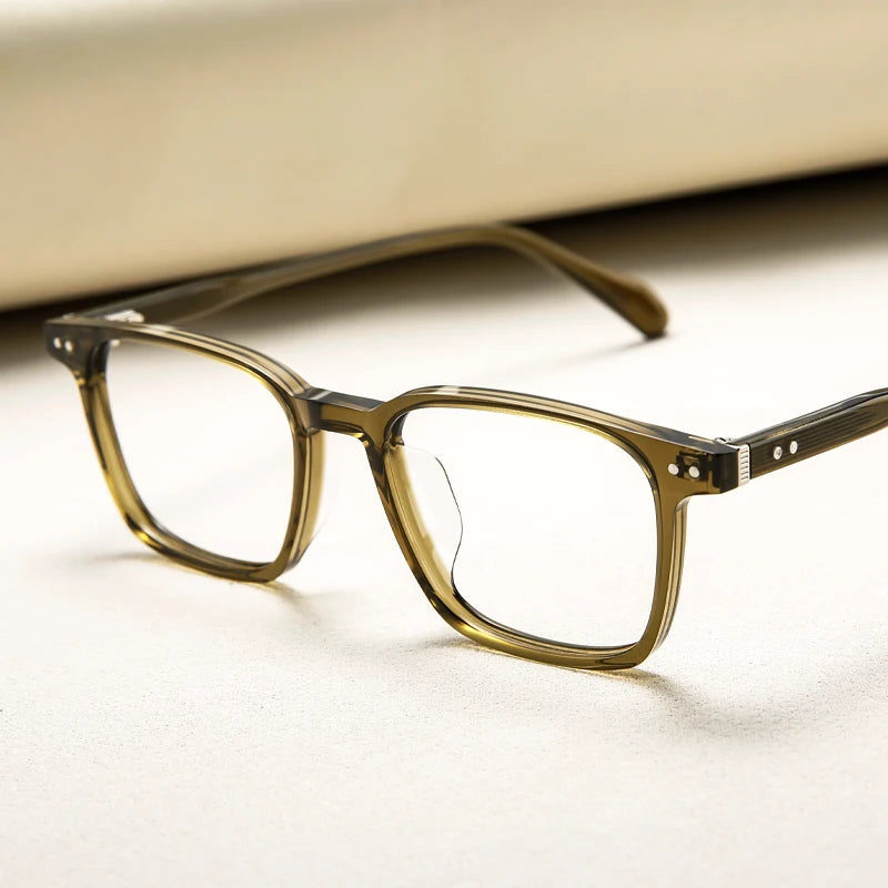 Black Mask Women's Full Rim Square Brow Line Acetate Eyeglasses 396132