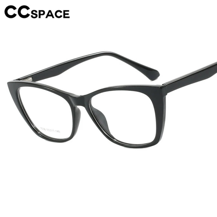 CCspace Women's Full Rim Square Cat Eye Tr 90 Titanium Eyeglasses 7036 Full Rim CCspace   