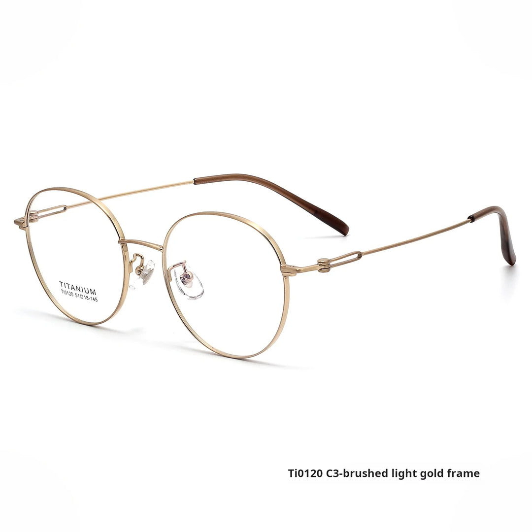 Xbora Women's Full Rim Round Oval Titanium Eyeglasses 540120