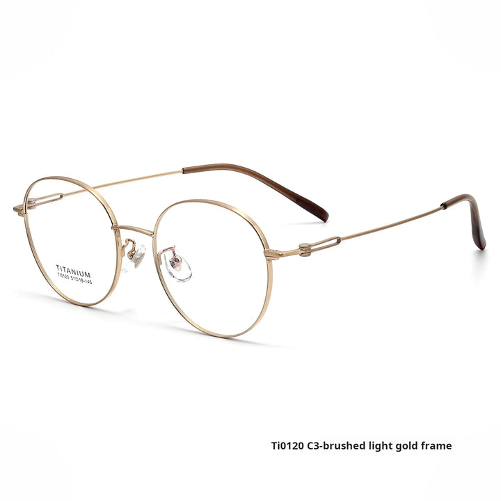 Xbora Women's Full Rim Round Oval Titanium Eyeglasses 540120