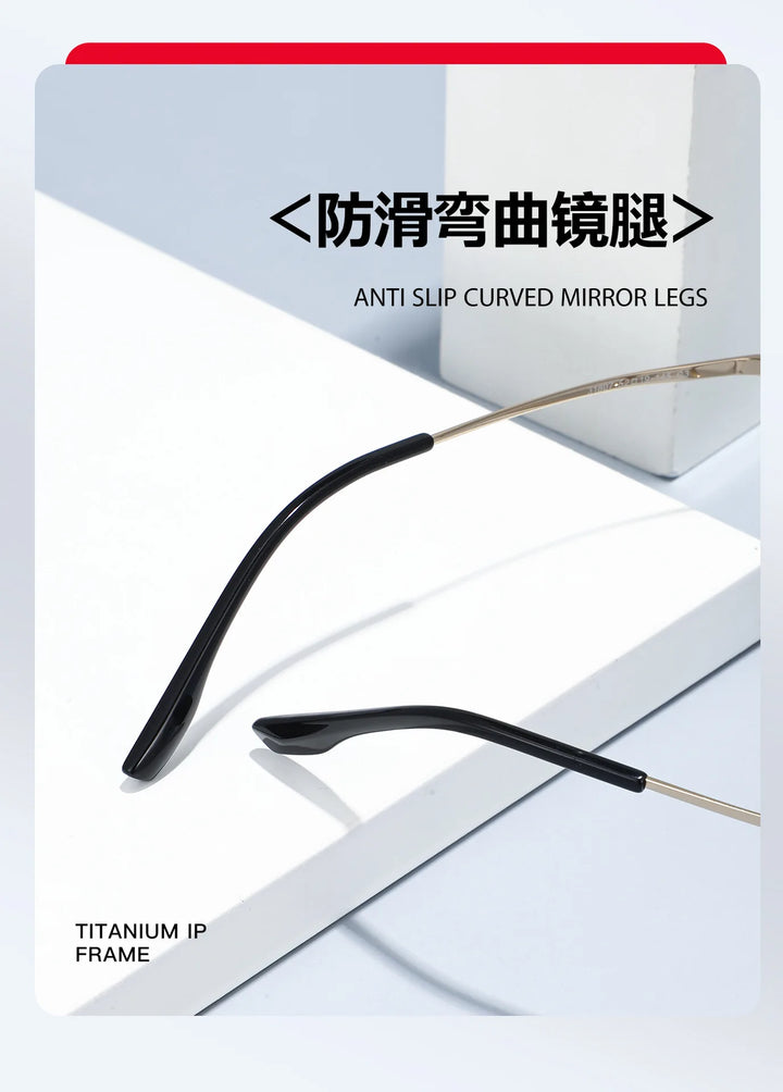 Bclear Unisex Full Rim Browline Titanium Eyeglasses SM-31807
