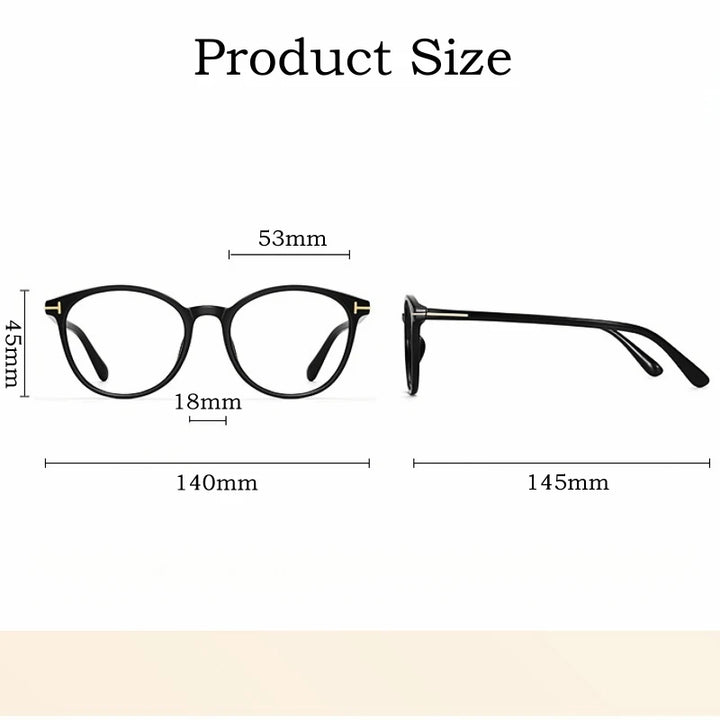 Yimaruili Women's Full Rim Round Cat Eye Tr 90 Acetate Eyeglasses 8054 Full Rim Yimaruili Eyeglasses   