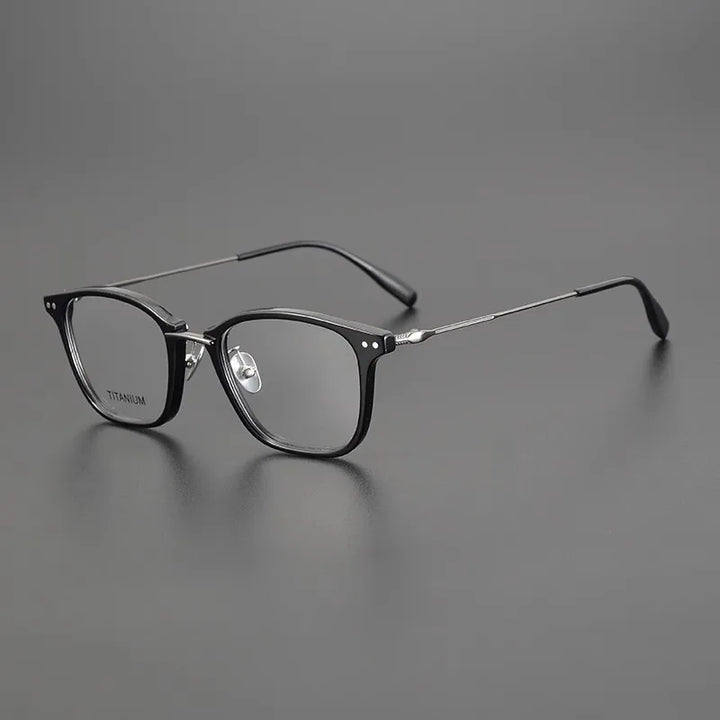 Nobler Unisex Full Rim Square Titanium Acetate Eyeglasses D001 Full Rim Nobler   