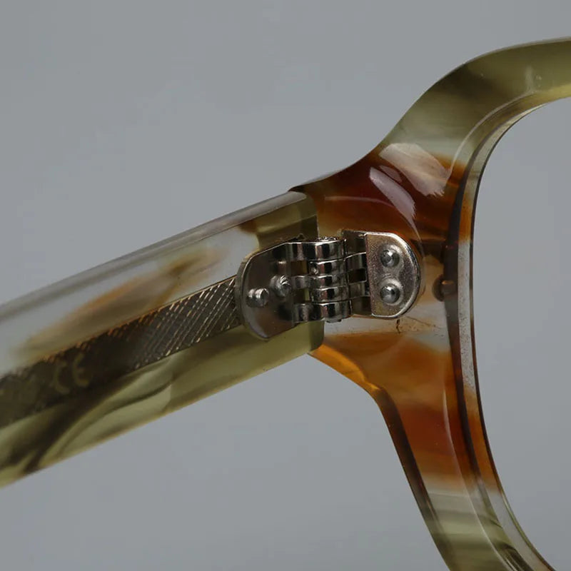 Hewei Unisex Full Rim Rectangle Acetate Eyeglasses 0026 Full Rim Hewei   