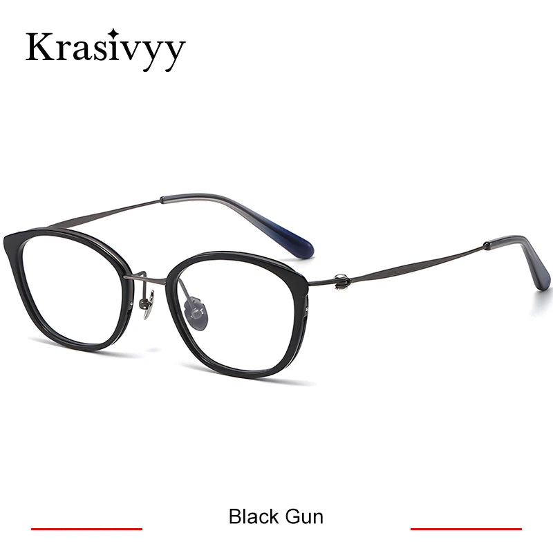 Krasivyy Unisex Full Rim Oval Titanium Prescription Eyeglasses ARLT6906 - view 9