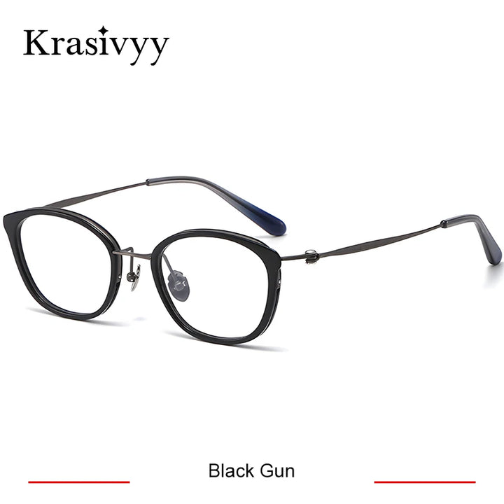 Krasivyy Unisex Full Rim Oval Titanium Prescription Eyeglasses ARLT6906 - view 9