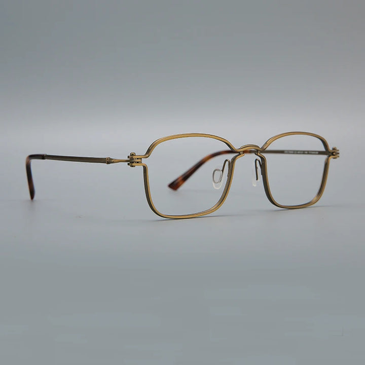 Black Mask Unisex Full Rim Square Titanium Eyeglasses 395898