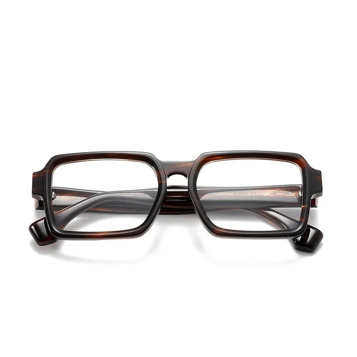 Muzz Unisex Full Rim Square Brow Line Acetate Eyeglasses 37278