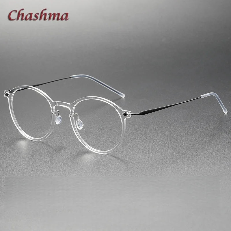 Chashma Ochki Women's Full Rim Round Tr 90 Titanium Eyeglasses 886541