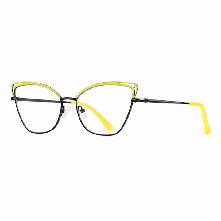 Ralfterty Women's Full Rim Oval Cat Eye Alloy Eyeglasses 883038