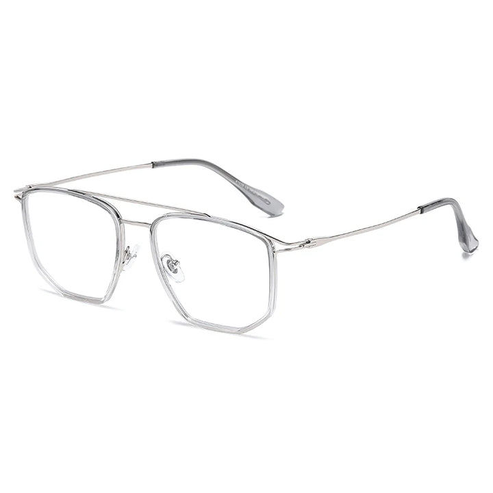 Momoja Unisex Full Rim Square Double Bridge Tr 90 Alloy Eyeglasses 41039
