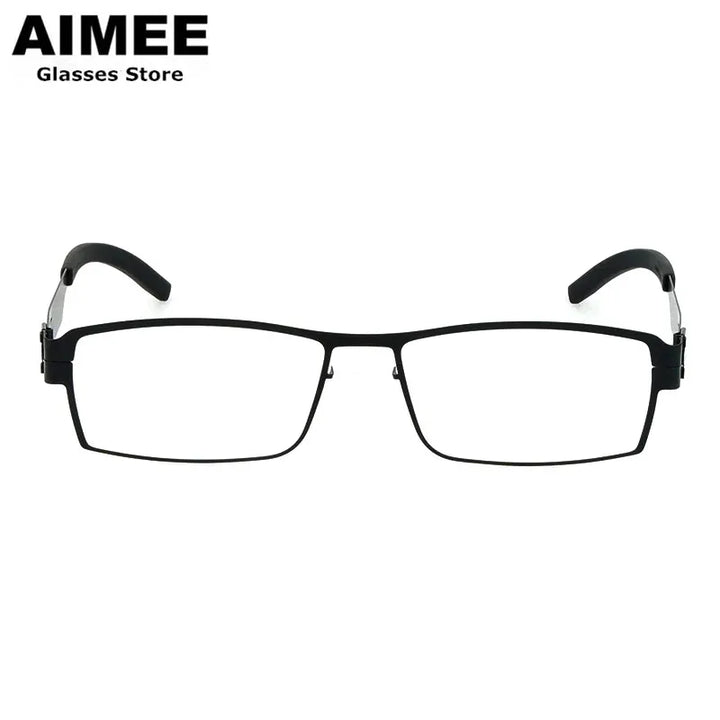 Aimee Unisex Full Rim Square Screwless Steel Eyeglasses 1180