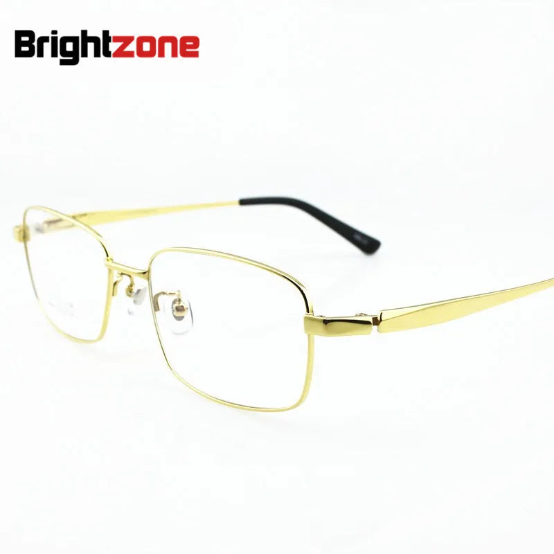 Brightzone Unisex Full Rim Square Titanium Eyeglasses 99779 Full Rim Brightzone