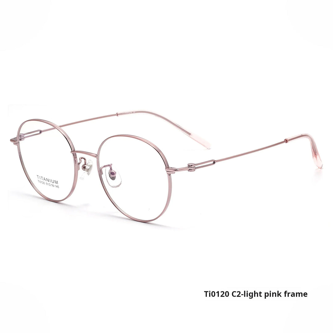 Xbora Women's Full Rim Round Oval Titanium Eyeglasses 540120