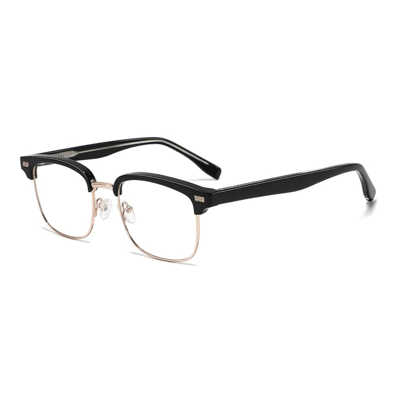 Hdcrafter Unisex Full Rim Square Tr 90 Acetate Eyeglasses 389291