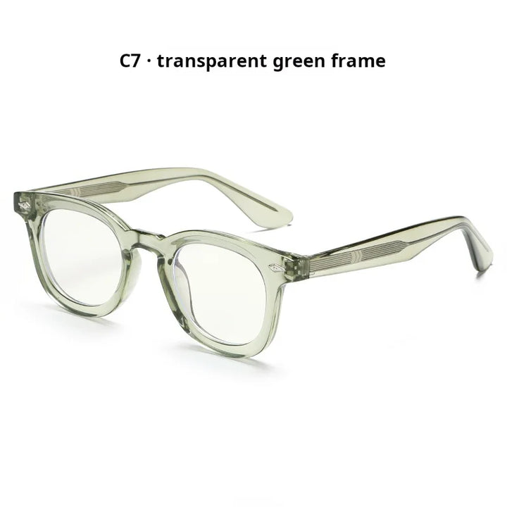 Xbora Unisex Full Rim Square Round Tr 90 Alloy Eyeglasses 542530