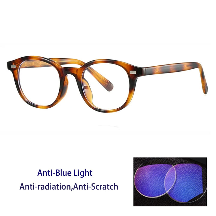 Kocolior Unisex Full Rim Round Tr 90 Photochromic Reading Glasses 28017