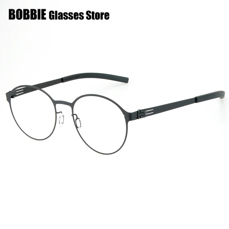 Bobbie Women's Full Rim Oval Round Screwless Steel Eyeglasses 445021
