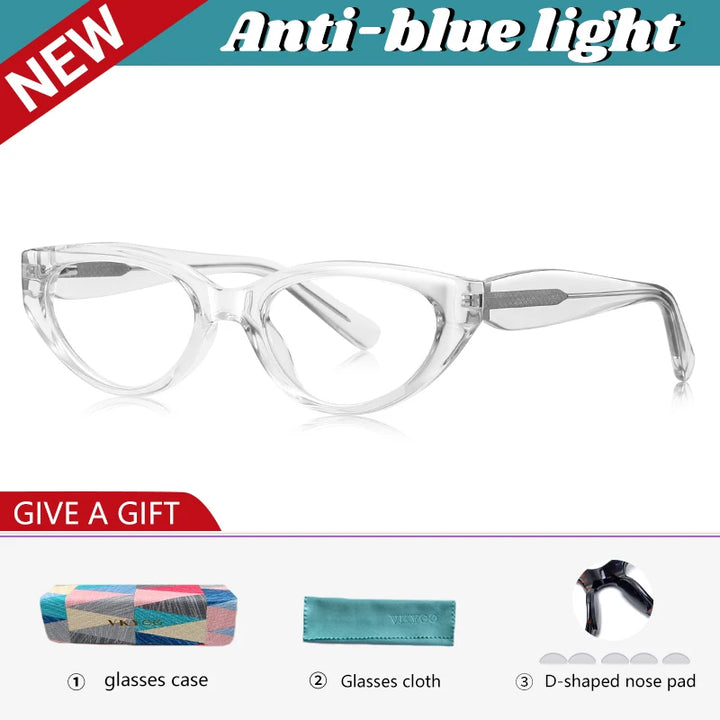 Vicky Women's Full Rim Big Cat Eye Tr 90 Titanium Reading Glasses