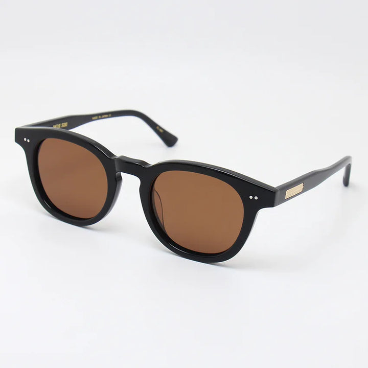 Black Mask Unisex Full Rim Square Acetate Polarized Sunglasses 4946 Sunglasses Black Mask Black-Brown As Shown 