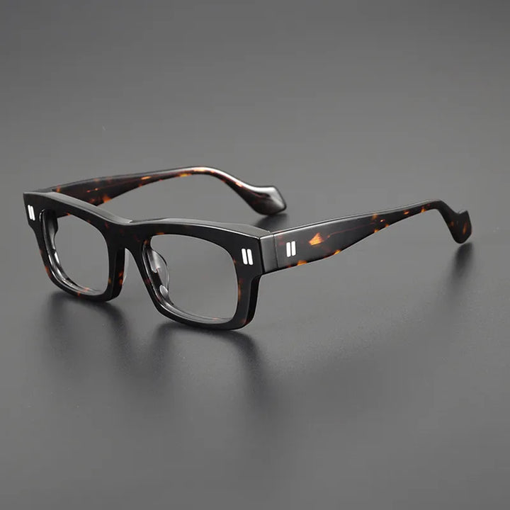 Black Mask Unisex Full Rim Square Acetate Eyeglasses L2037 Full Rim Black Mask Tortoise  