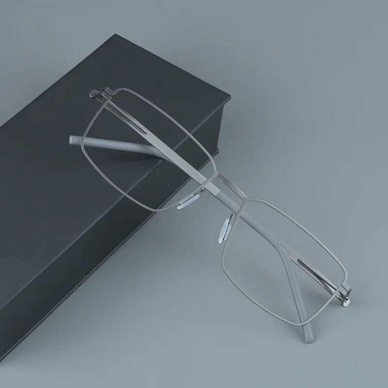 Aimee Women's Full Rim Square Screwless Steel Eyeglasses 54135