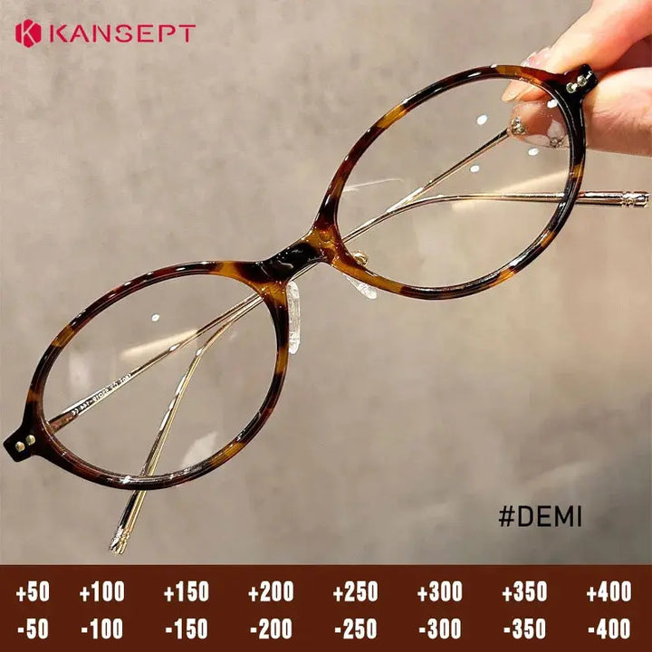 Kansept Unisex Full Rim Oval Tr 90 Metal Frames 180100 FuzWeb