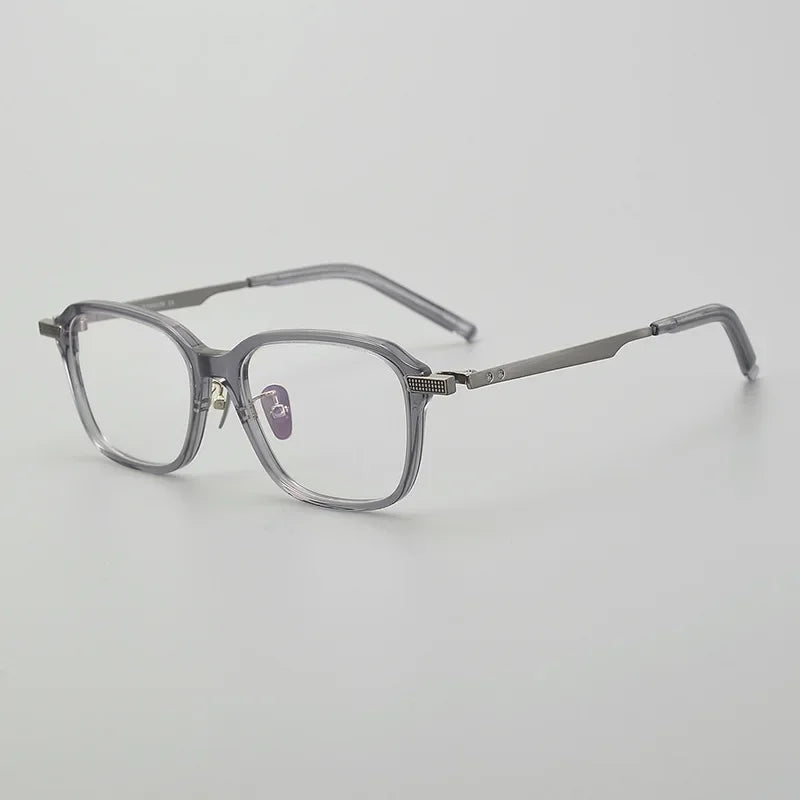 Aror Men's Full Rim Square Acetate Titannium Eyeglasses 59993
