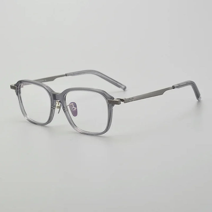 Aror Men's Full Rim Square Acetate Titannium Eyeglasses 59993