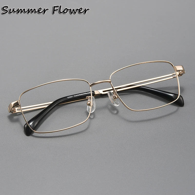 Summer Flower 62997 Men's Square Full Rim Eyeglasses