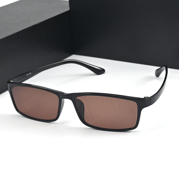 Cubojue Men's Full Rim Oversized Square Tr 90 Titanium Polarized Sunglasses T137 Sunglasses Cubojue matte black brown polarized 