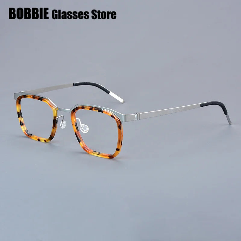 Bobbie Women's Full Rim Square Titanium Acetate Eyeglasses 976569