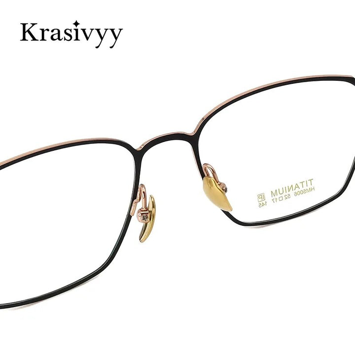 Krasivyy Men's Full Rim Polygon Titanium Eyeglasses Hm5006 Full Rim Krasivyy   