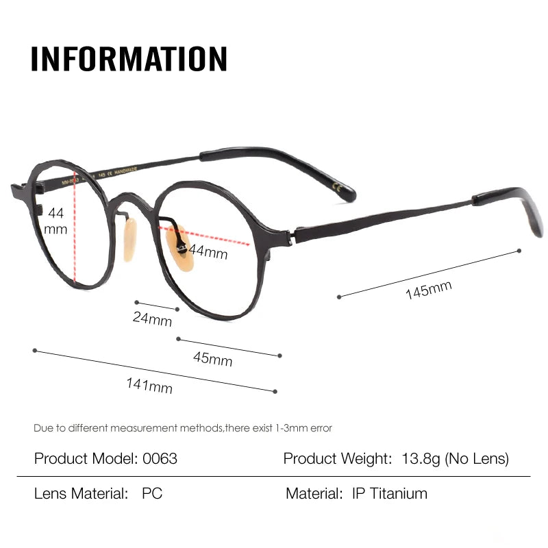 Muzz 0063 men's IP titanium prescription eyeglasses — view 2
